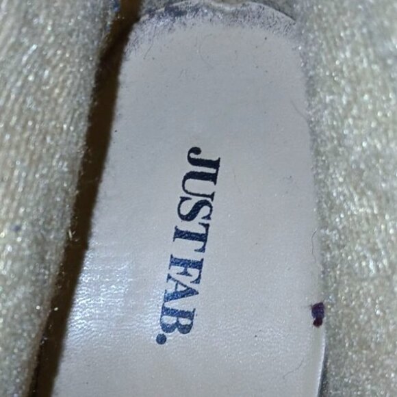 Just Fab Ankle Boot Women 11 Tan Lace Up Chunky Heel Knit Cuff Faux Leather - Picture 7 of 7